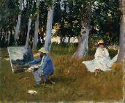 John Singer Sargent Claude Monet Painting by the Edge of a Wood Germany oil painting artist